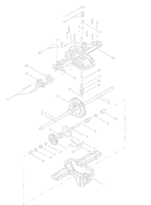 Differential Assembly Diagram and Parts List for 13BK608G062 2001 Yard Machines Lawn Tractor